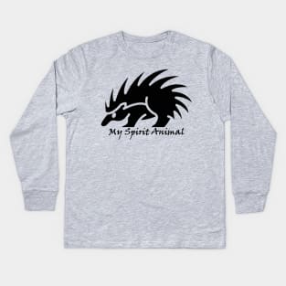 My Spirit Animal Is A Porcupine Kids Long Sleeve T-Shirt